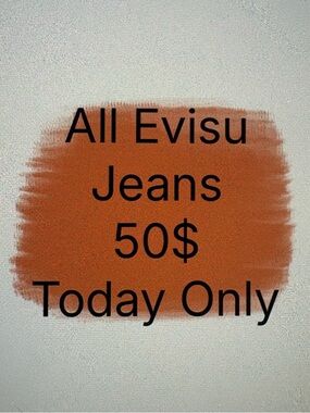 Evisu Men's Jeans - Rust Brown